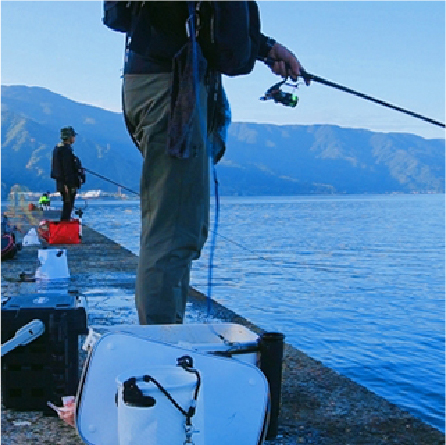 fishing in action
